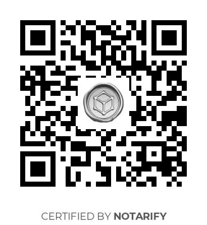 Certificato notarizzazione su blockchain
